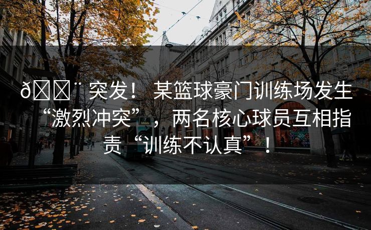 🚨 突发！ 某篮球豪门训练场发生“激烈冲突”，两名核心球员互相指责“训练不认真”！