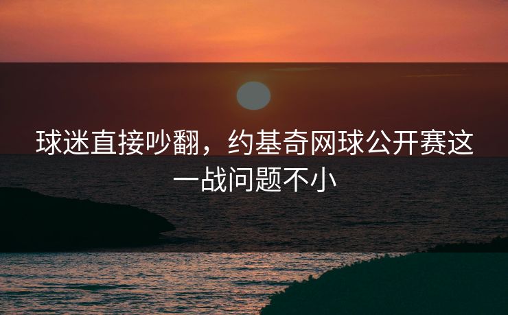 球迷直接吵翻，约基奇网球公开赛这一战问题不小
